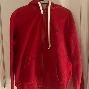 Polo Ralph Lauren Red zip hoodie (Medium)